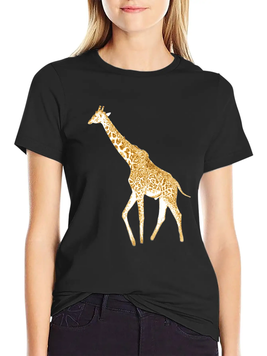 Golden Giraffe Basic Graphic T-Shirt – Daily Comfort In Soft Cotton