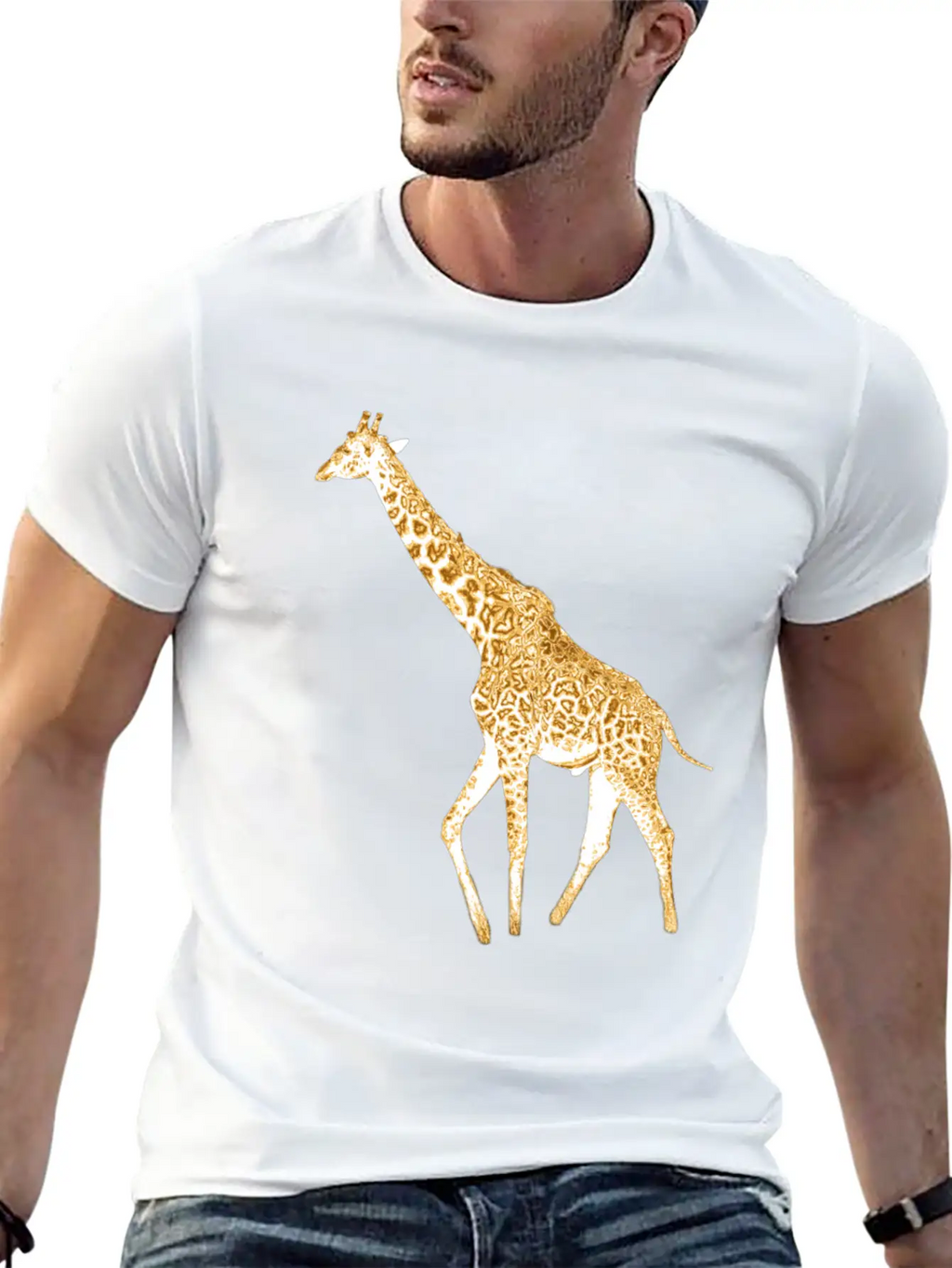 Golden Giraffe Basic Graphic T-Shirt – Daily Comfort In Soft Cotton