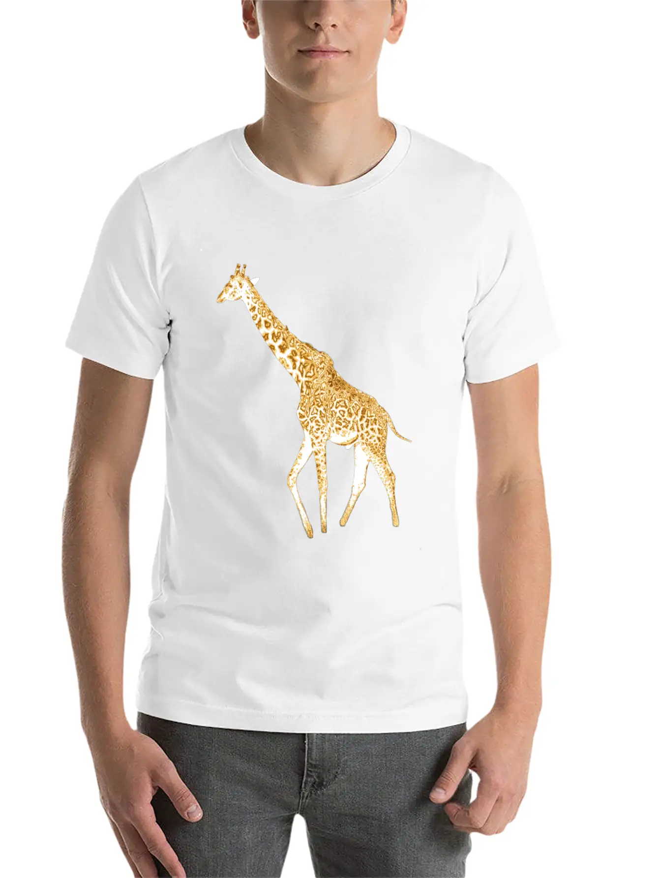 Golden Giraffe Basic Graphic T-Shirt – Daily Comfort In Soft Cotton