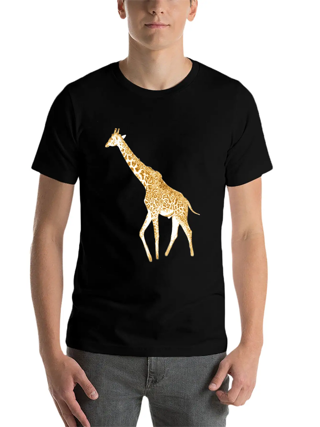 Golden Giraffe Basic Graphic T-Shirt – Daily Comfort In Soft Cotton