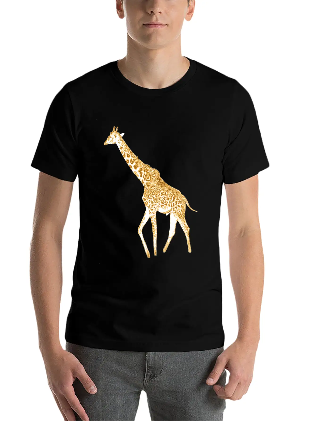 Golden Giraffe Basic Graphic T-Shirt – Daily Comfort In Soft Cotton