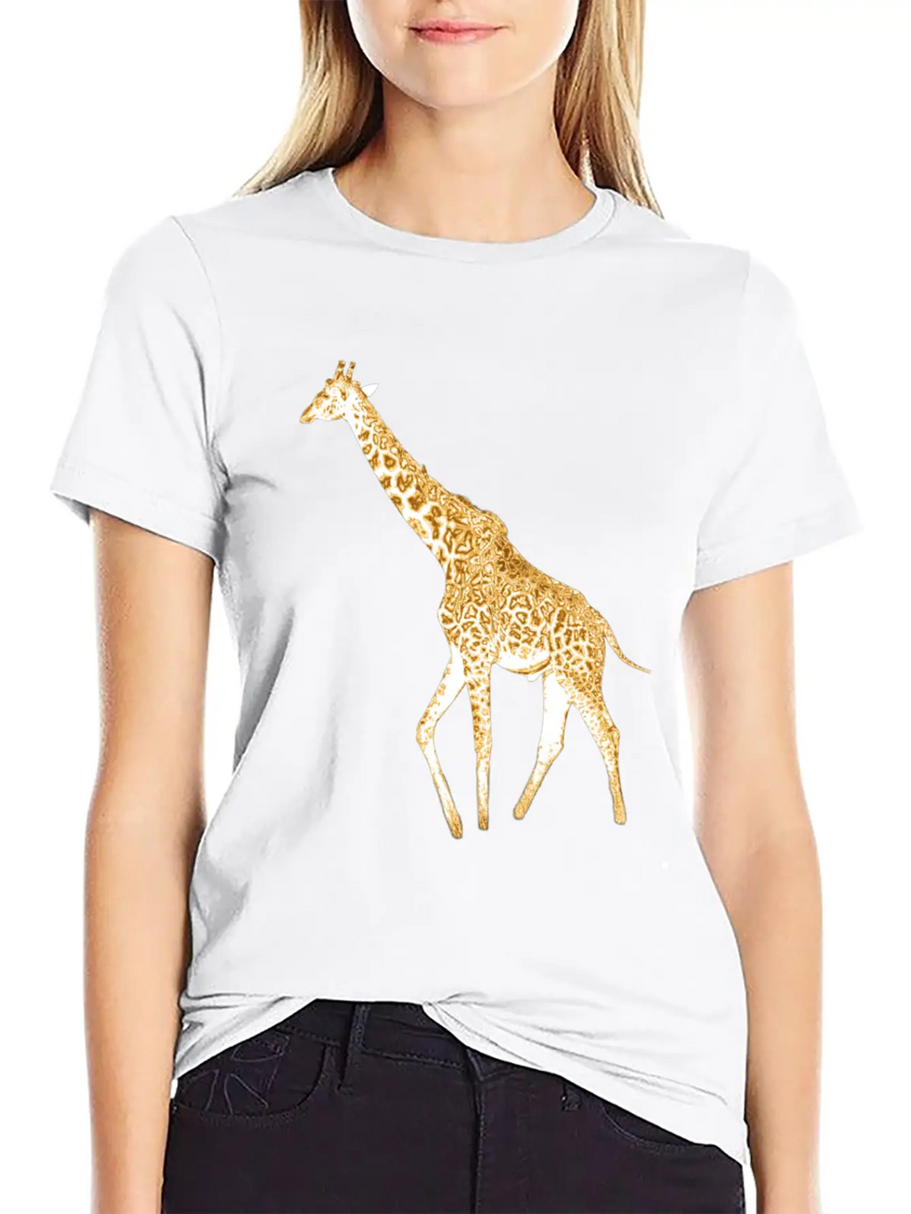 Golden Giraffe Basic Graphic T-Shirt – Daily Comfort In Soft Cotton