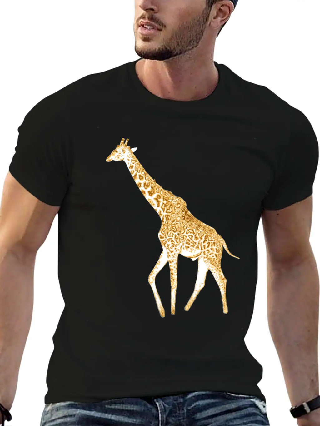 Golden Giraffe Basic Graphic T-Shirt – Daily Comfort In Soft Cotton