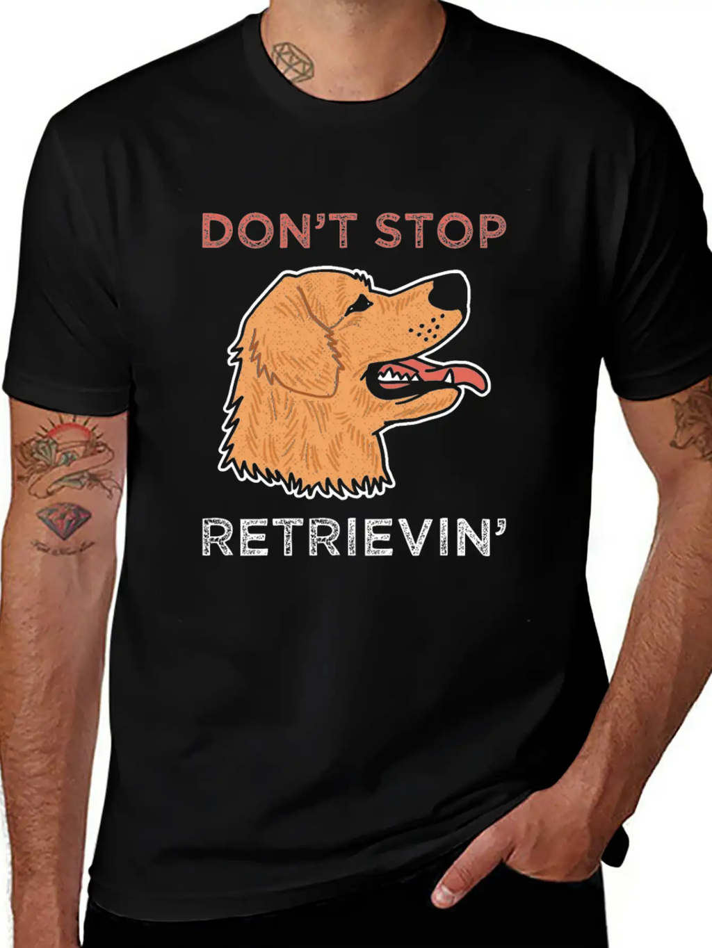 Golden Retriever Dog Breathable Soft Cotton T-Shirt – Timeless Casual Look