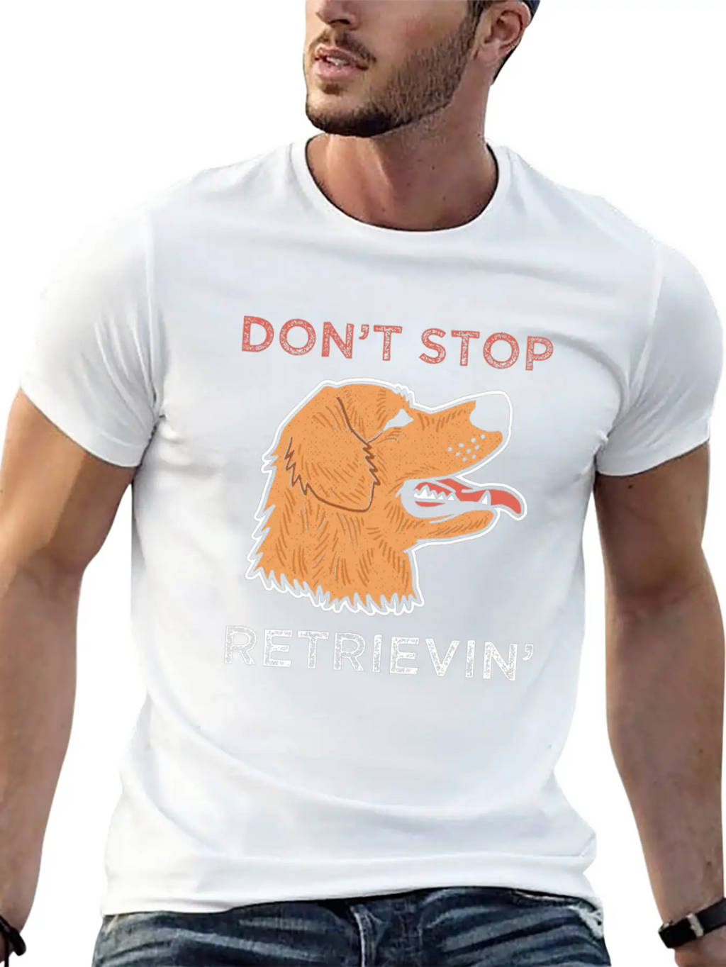 Golden Retriever Dog Breathable Soft Cotton T-Shirt – Timeless Casual Look