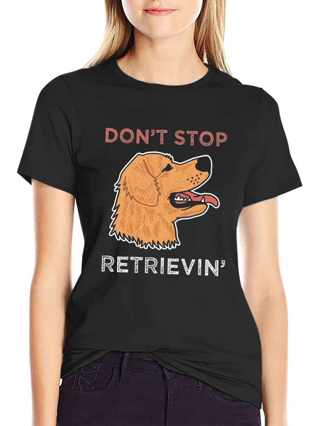 Golden Retriever Dog Breathable Soft Cotton T-Shirt – Timeless Casual Look