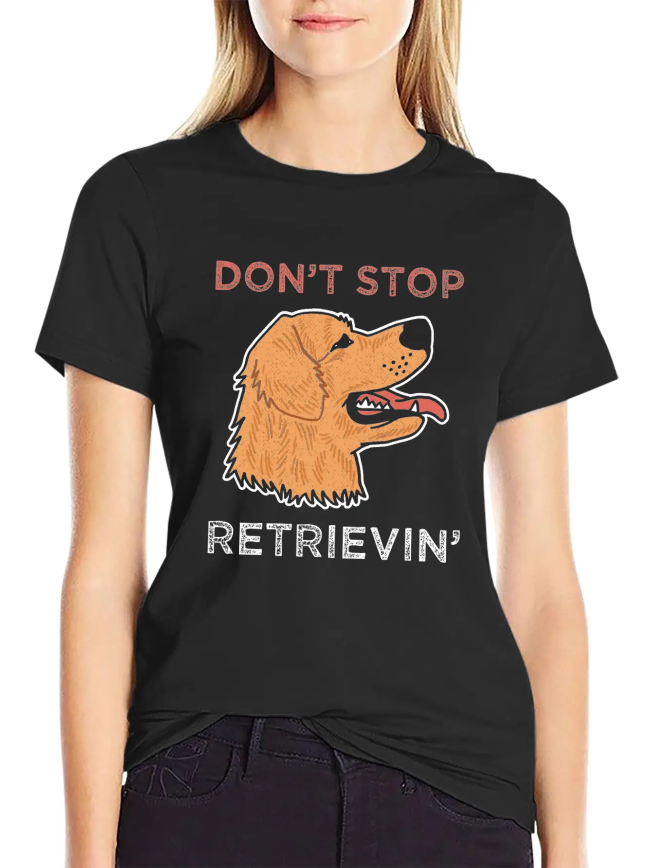 Golden Retriever Dog Breathable Soft Cotton T-Shirt – Timeless Casual Look