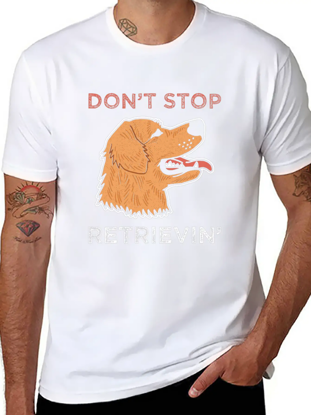 Golden Retriever Dog Breathable Soft Cotton T-Shirt – Timeless Casual Look