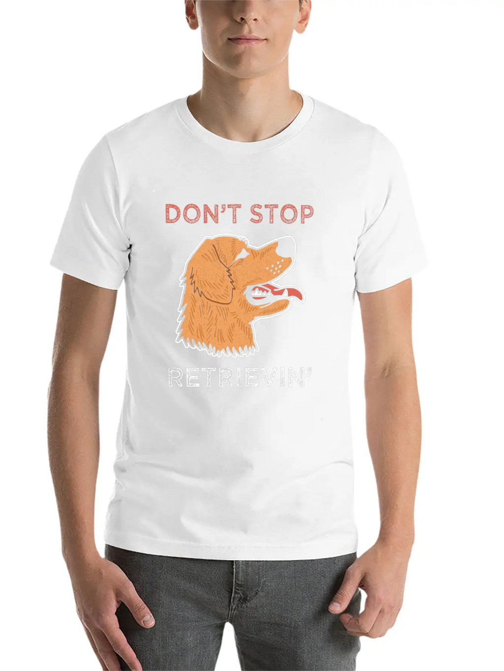 Golden Retriever Dog Breathable Soft Cotton T-Shirt – Timeless Casual Look
