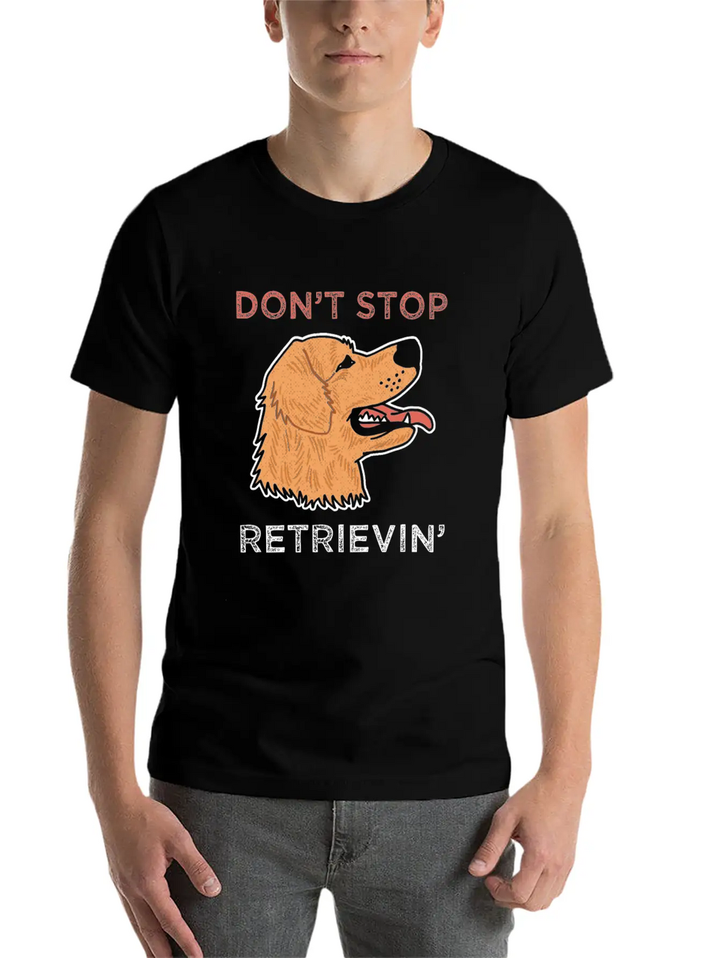 Golden Retriever Dog Breathable Soft Cotton T-Shirt – Timeless Casual Look