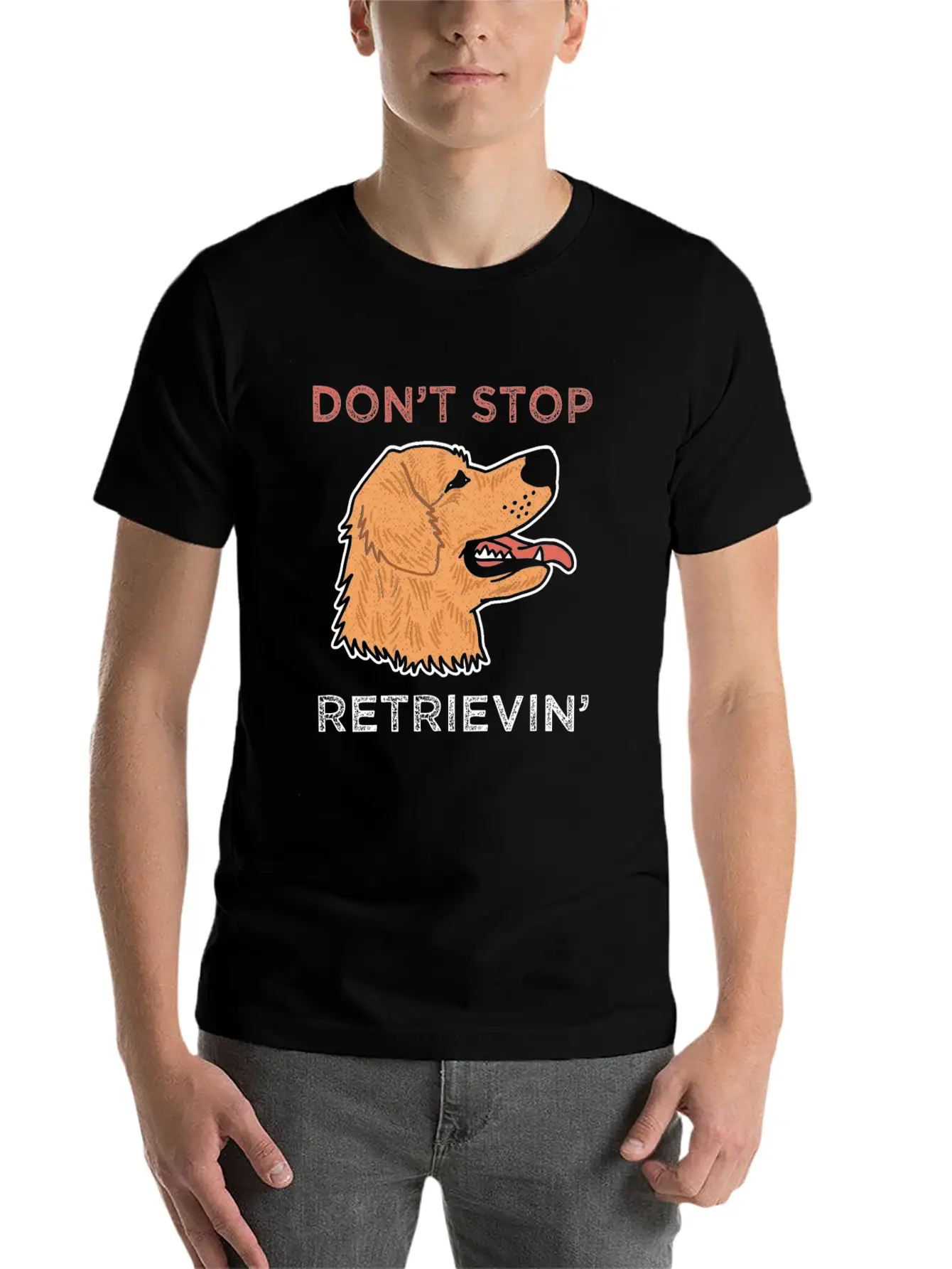 Golden Retriever Dog Breathable Soft Cotton T-Shirt – Timeless Casual Look