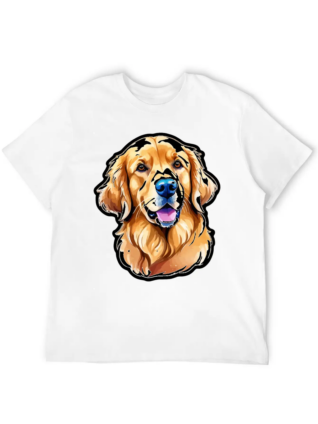 Golden Retriever Watercolor Essential Cotton Tee For Daily Outfits – Unisex Style