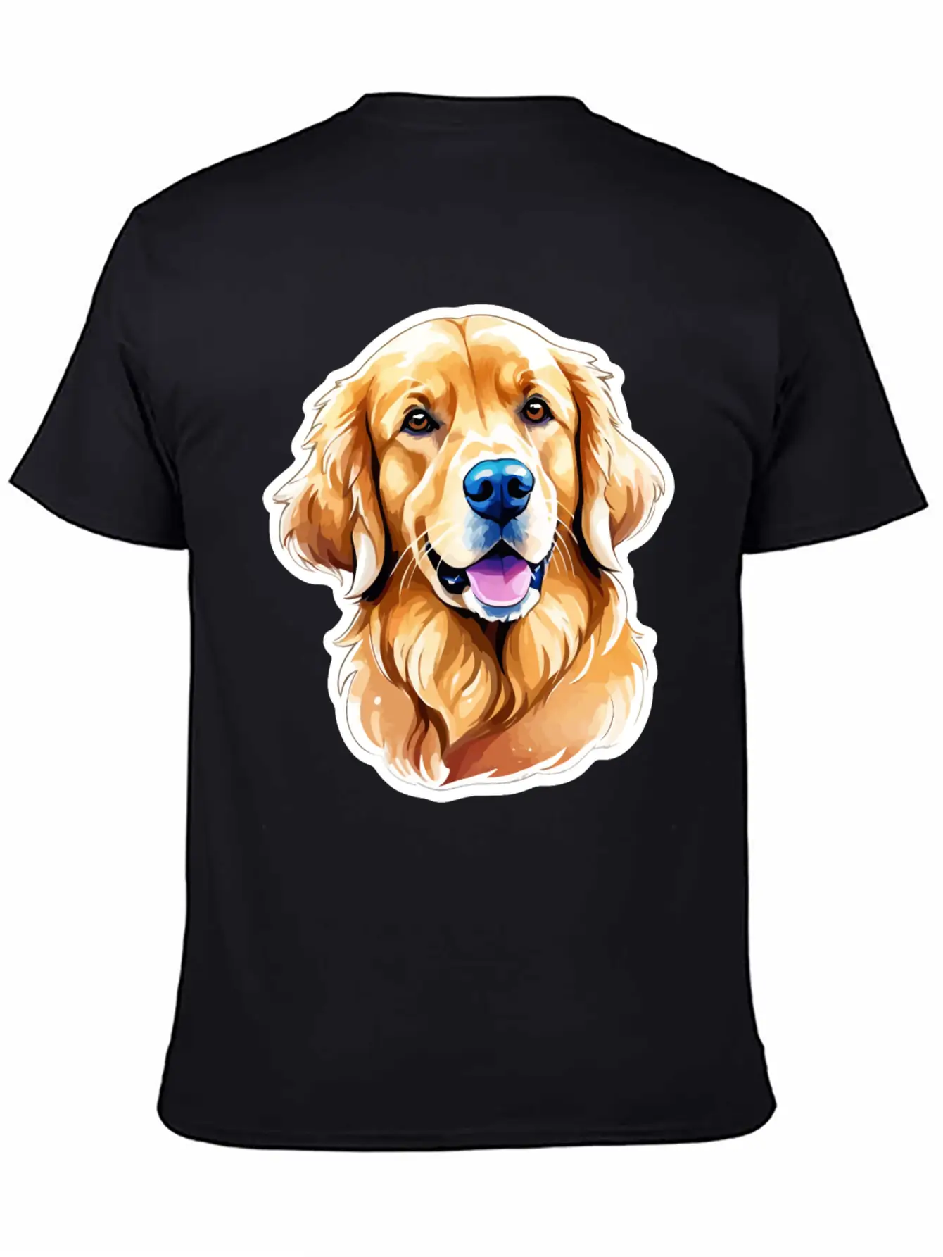 Golden Retriever Watercolor Essential Cotton Tee For Daily Outfits – Unisex Style