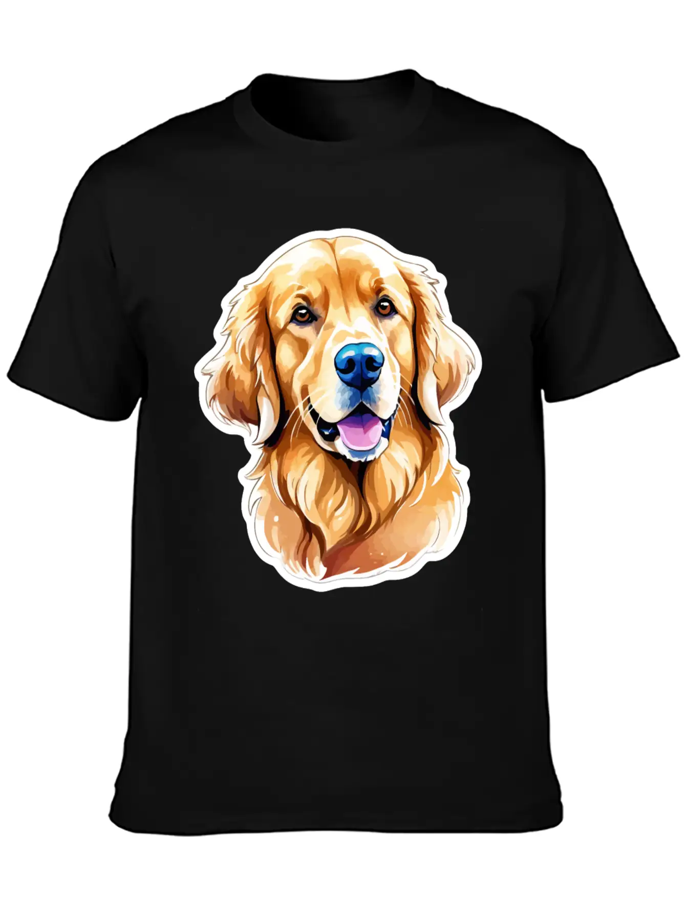 Golden Retriever Watercolor Essential Cotton Tee For Daily Outfits – Unisex Style