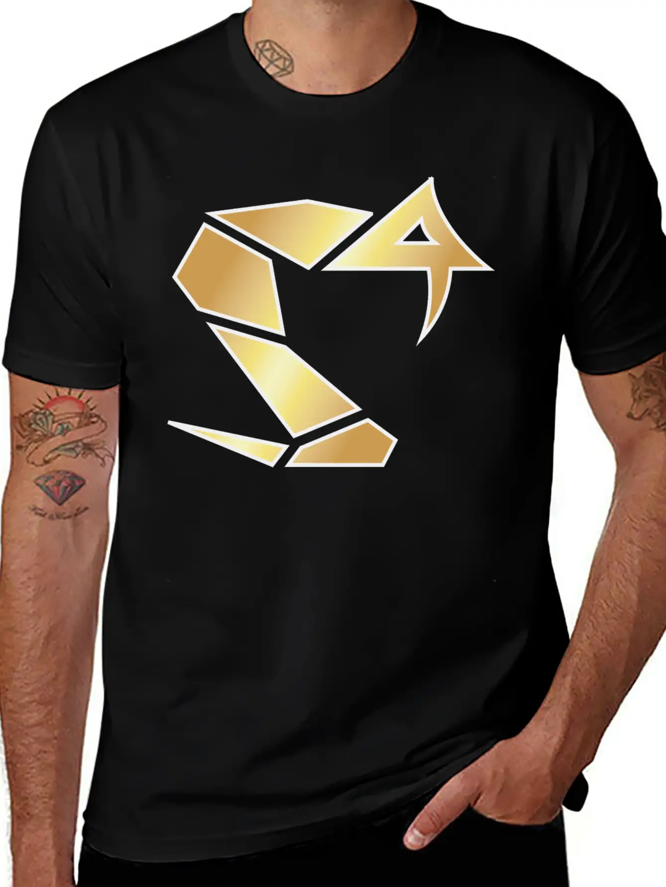 Golden Snake Print For Animal Lovers Relaxed Everyday Tee – Lightweight And Durable Cotton