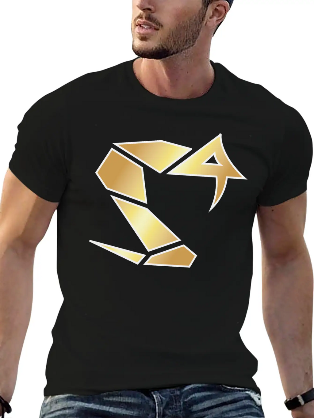 Golden Snake Print For Animal Lovers Relaxed Everyday Tee – Lightweight And Durable Cotton
