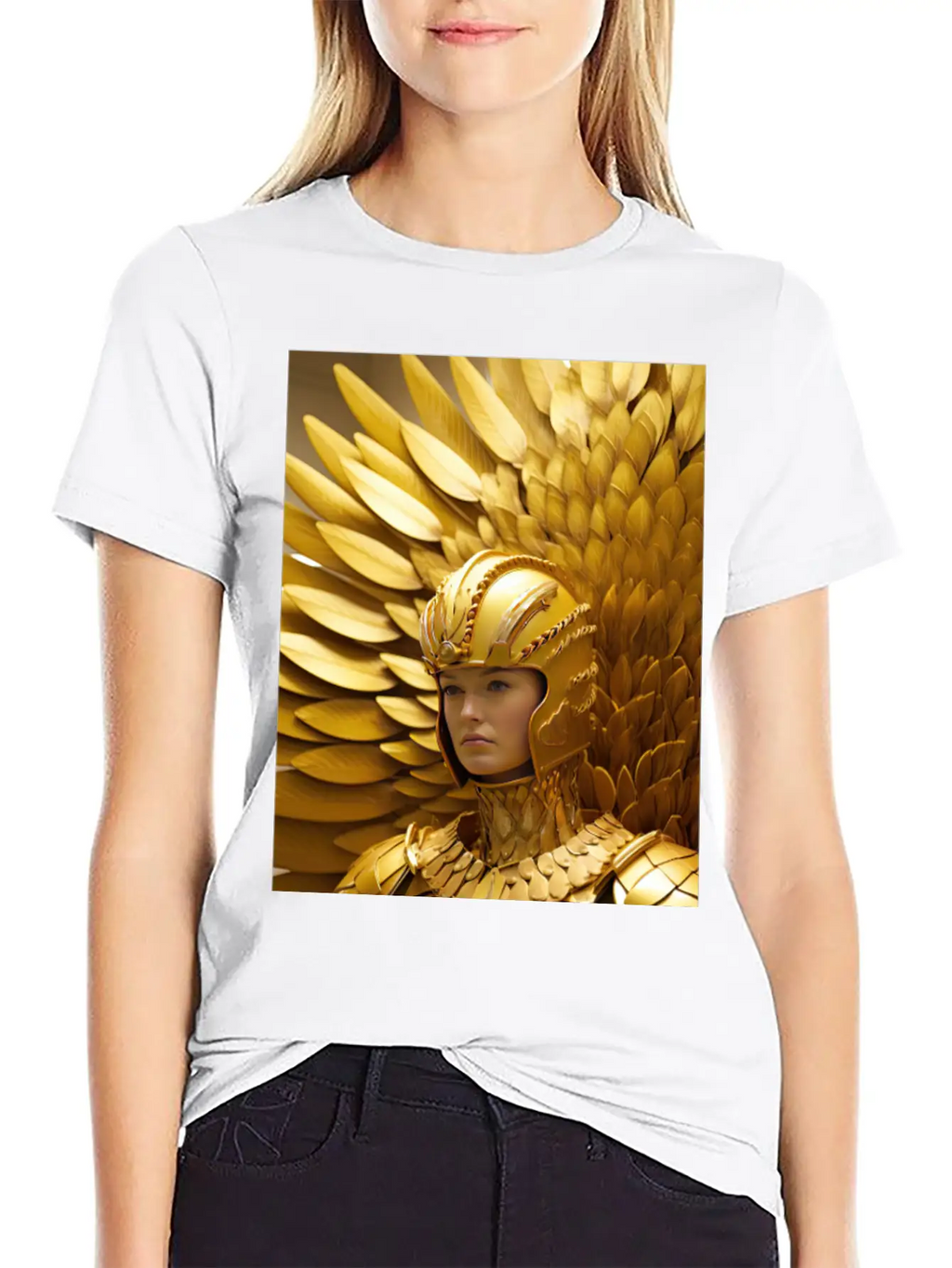 Golden Valor: The Resolute Warrior Stylish Everyday T-Shirt – Unisex Basic Cotton Tee