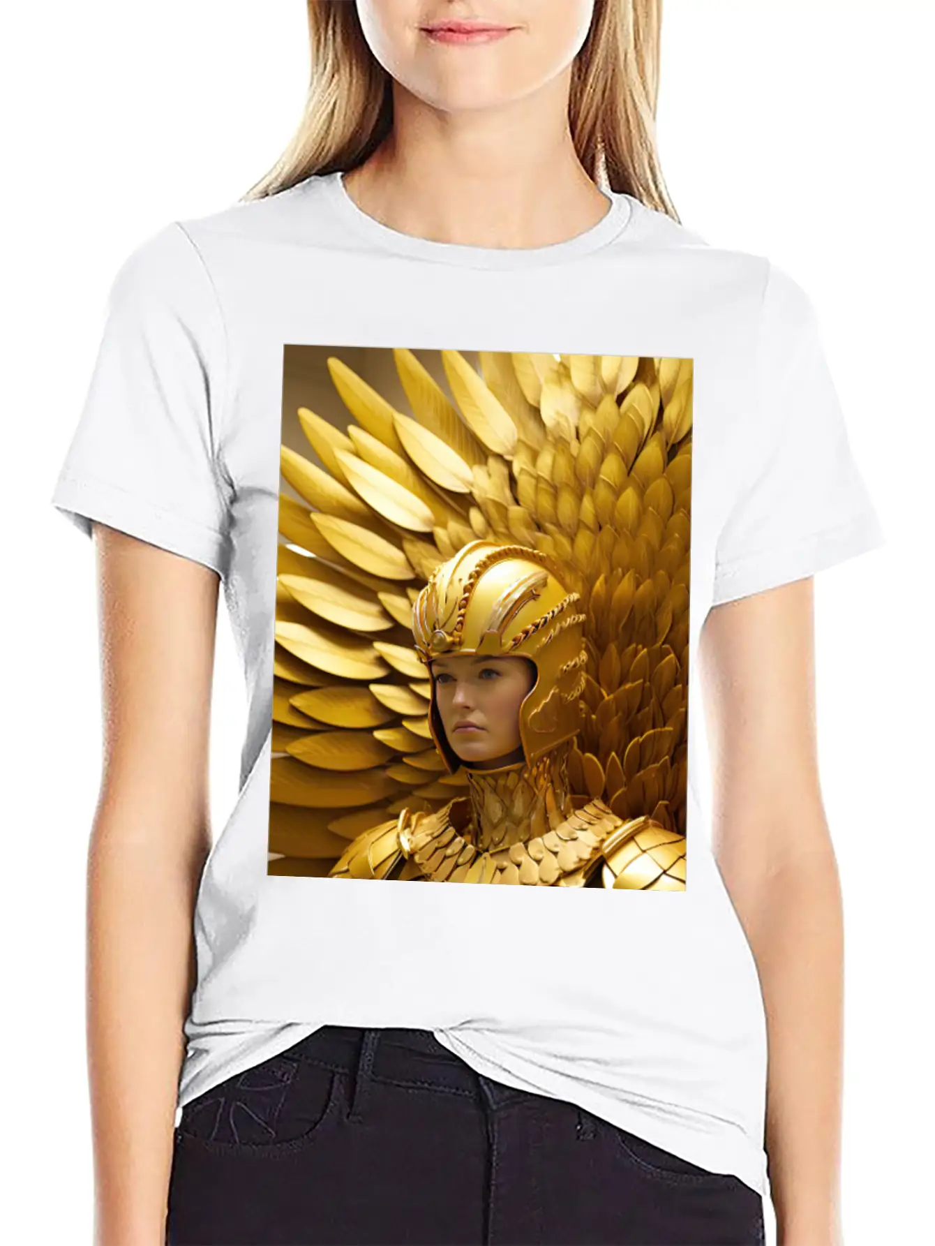 Golden Valor: The Resolute Warrior Stylish Everyday T-Shirt – Unisex Basic Cotton Tee