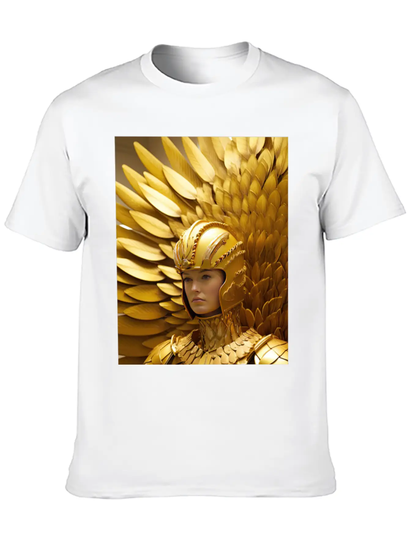 Golden Valor: The Resolute Warrior Stylish Everyday T-Shirt – Unisex Basic Cotton Tee
