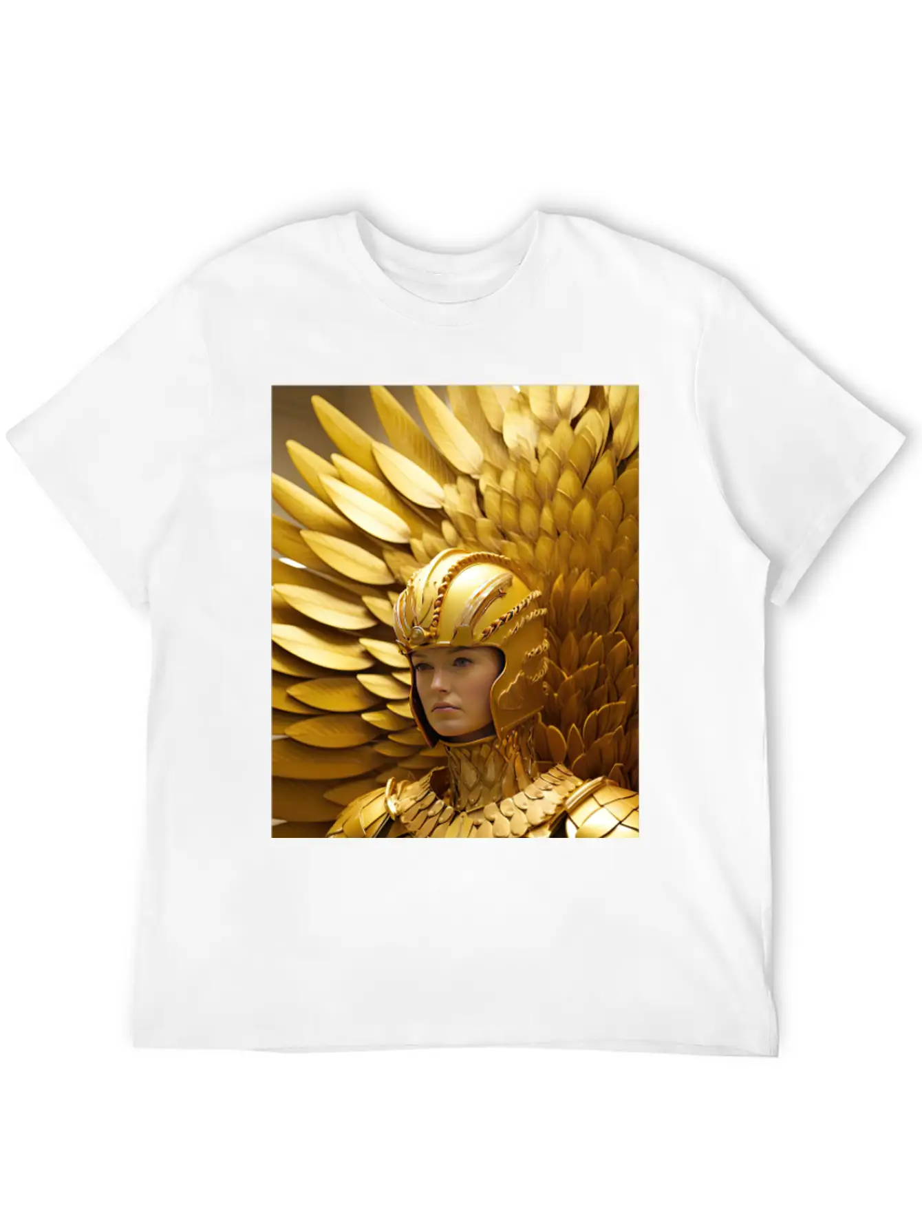Golden Valor: The Resolute Warrior Stylish Everyday T-Shirt – Unisex Basic Cotton Tee