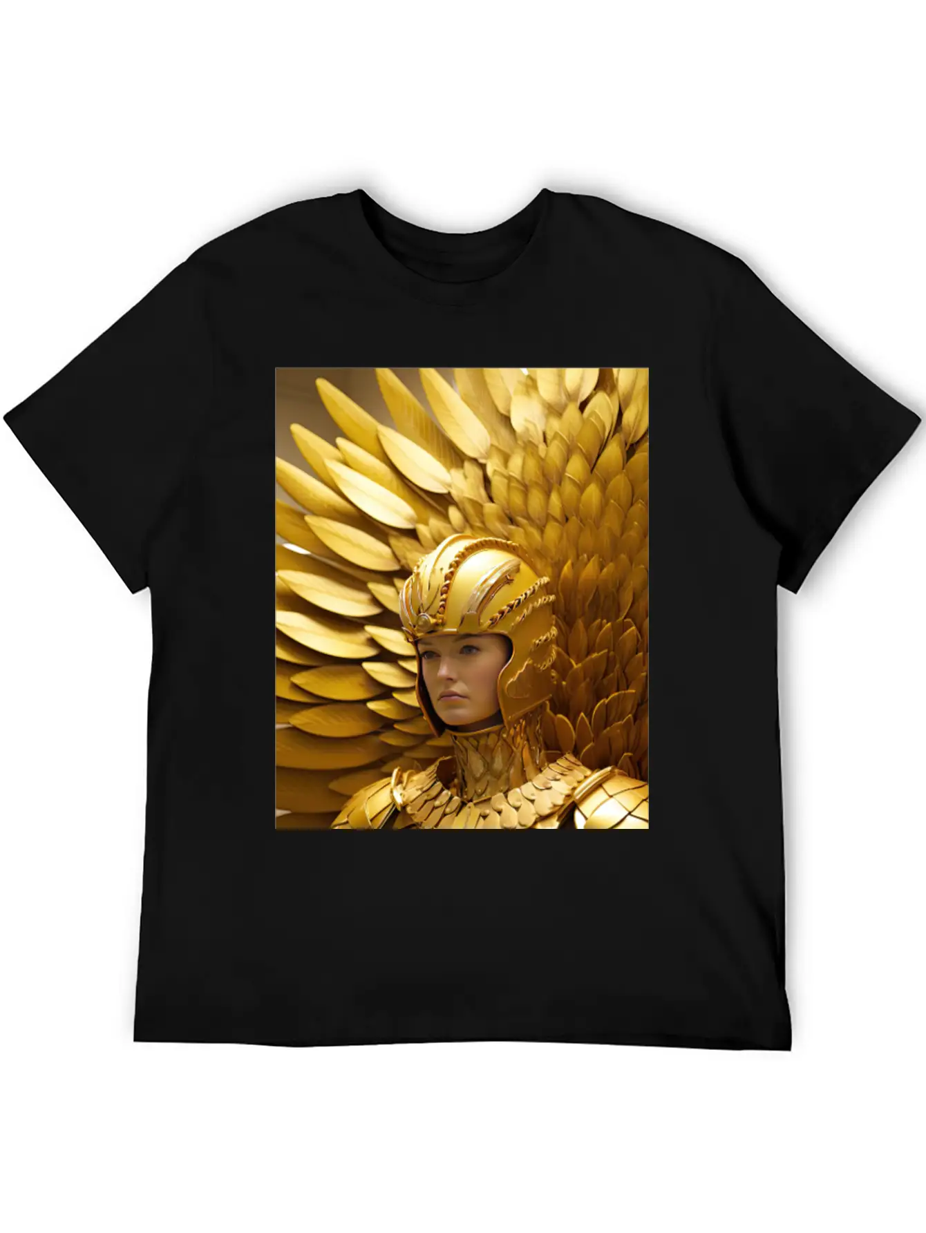 Golden Valor: The Resolute Warrior Stylish Everyday T-Shirt – Unisex Basic Cotton Tee