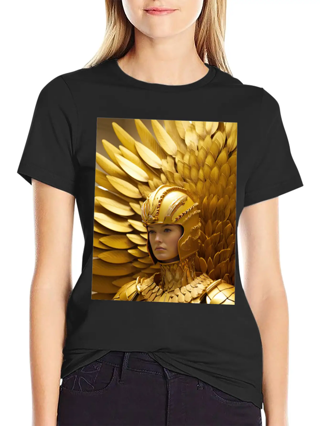 Golden Valor: The Resolute Warrior Stylish Everyday T-Shirt – Unisex Basic Cotton Tee
