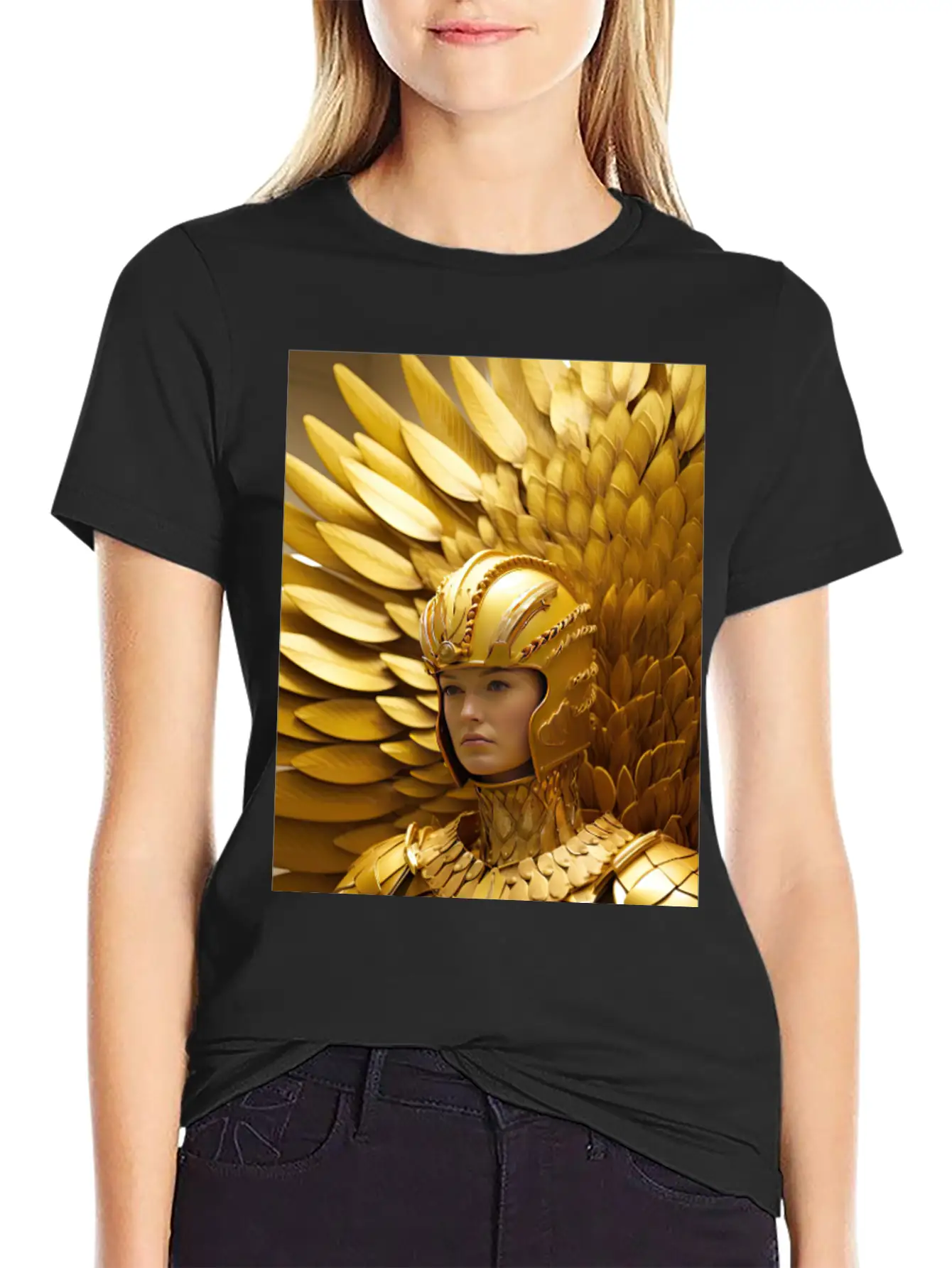 Golden Valor: The Resolute Warrior Stylish Everyday T-Shirt – Unisex Basic Cotton Tee