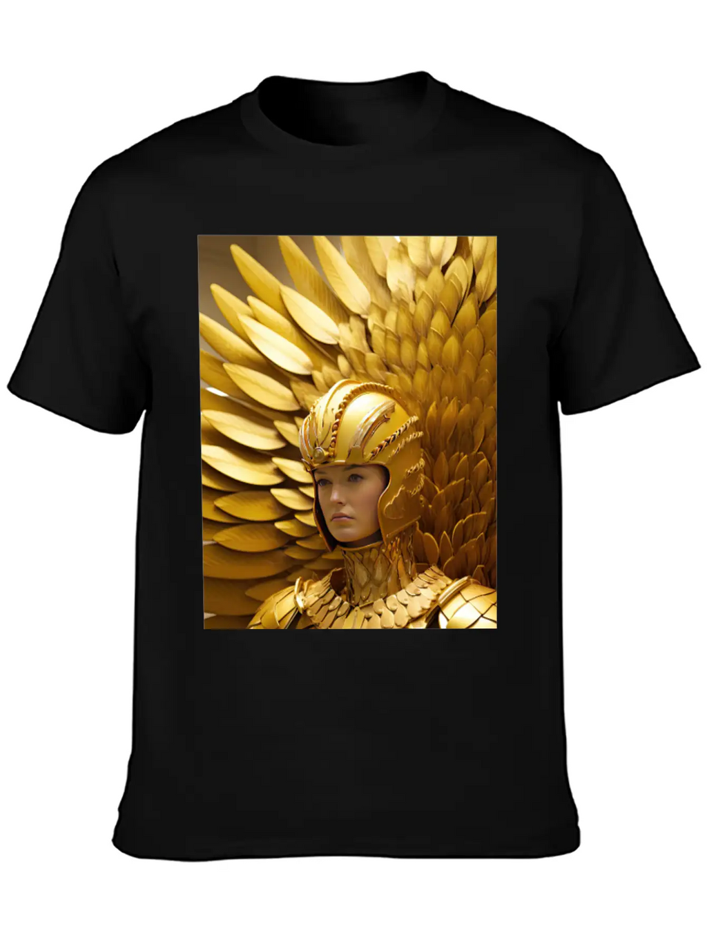 Golden Valor: The Resolute Warrior Stylish Everyday T-Shirt – Unisex Basic Cotton Tee