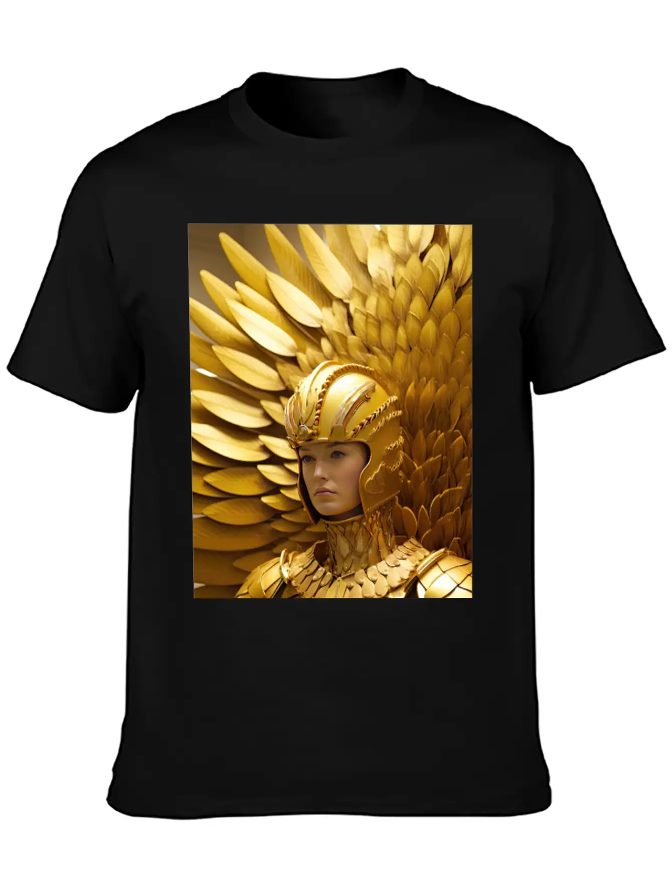 Golden Valor: The Resolute Warrior Stylish Everyday T-Shirt – Unisex Basic Cotton Tee