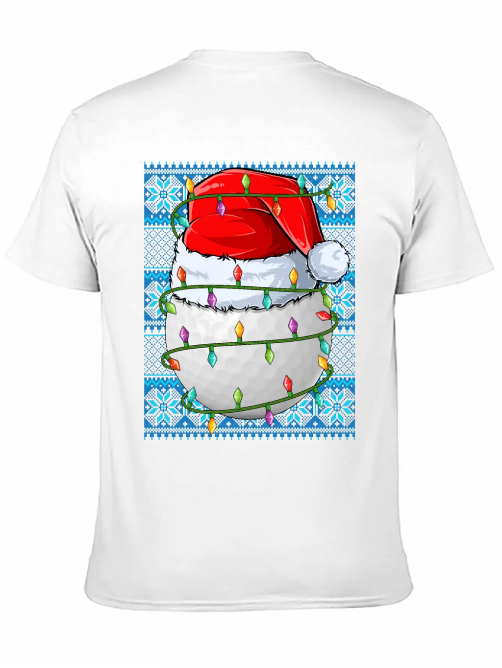 Golf Ball Christmas Lights Unisex Casual T-Shirt – Clean Design For Daily Comfort