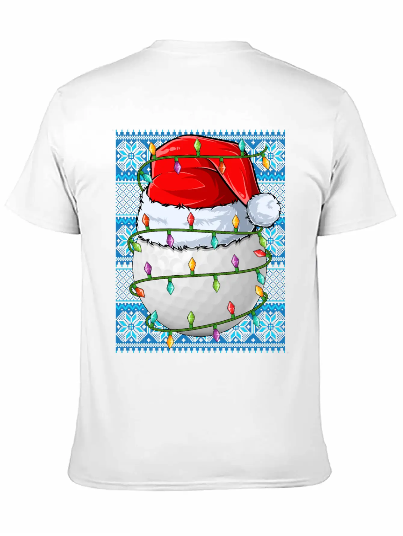 Golf Ball Christmas Lights Unisex Casual T-Shirt – Clean Design For Daily Comfort