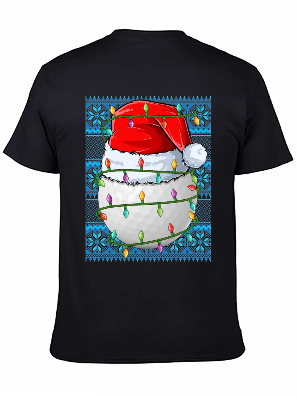 Golf Ball Christmas Lights Unisex Casual T-Shirt – Clean Design For Daily Comfort