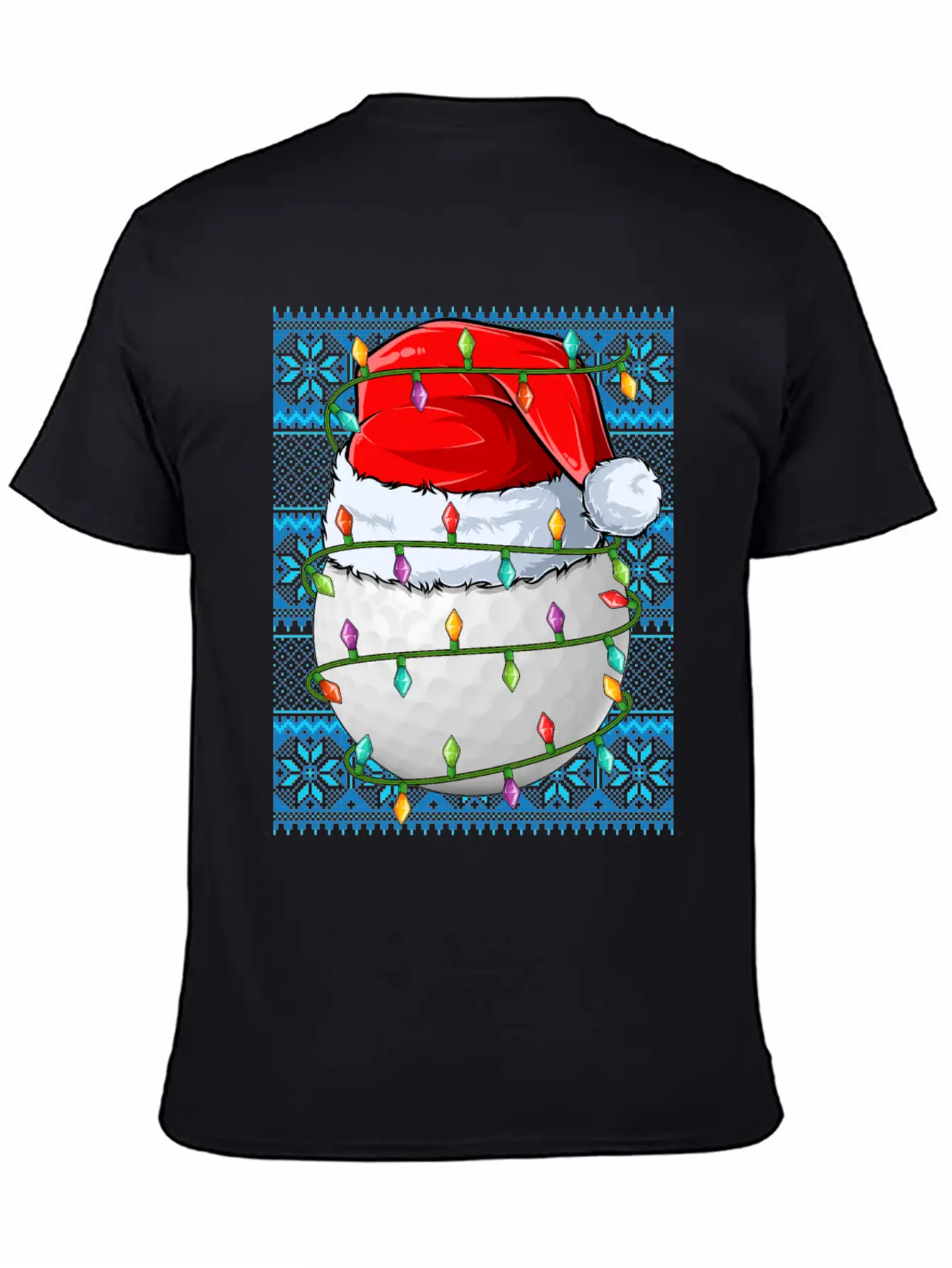 Golf Ball Christmas Lights Unisex Casual T-Shirt – Clean Design For Daily Comfort