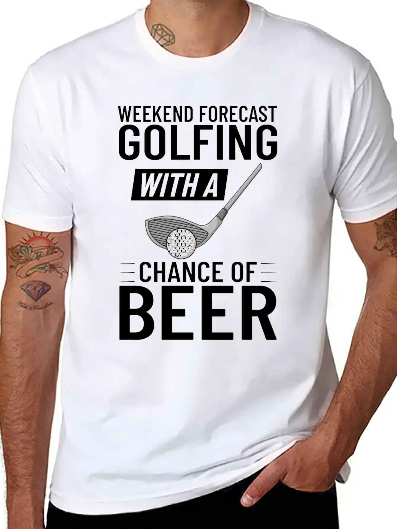 Golf Ball Golfing Player Golfer Training Beginner Breathable Soft Cotton T-Shirt – Timeless Casual Look