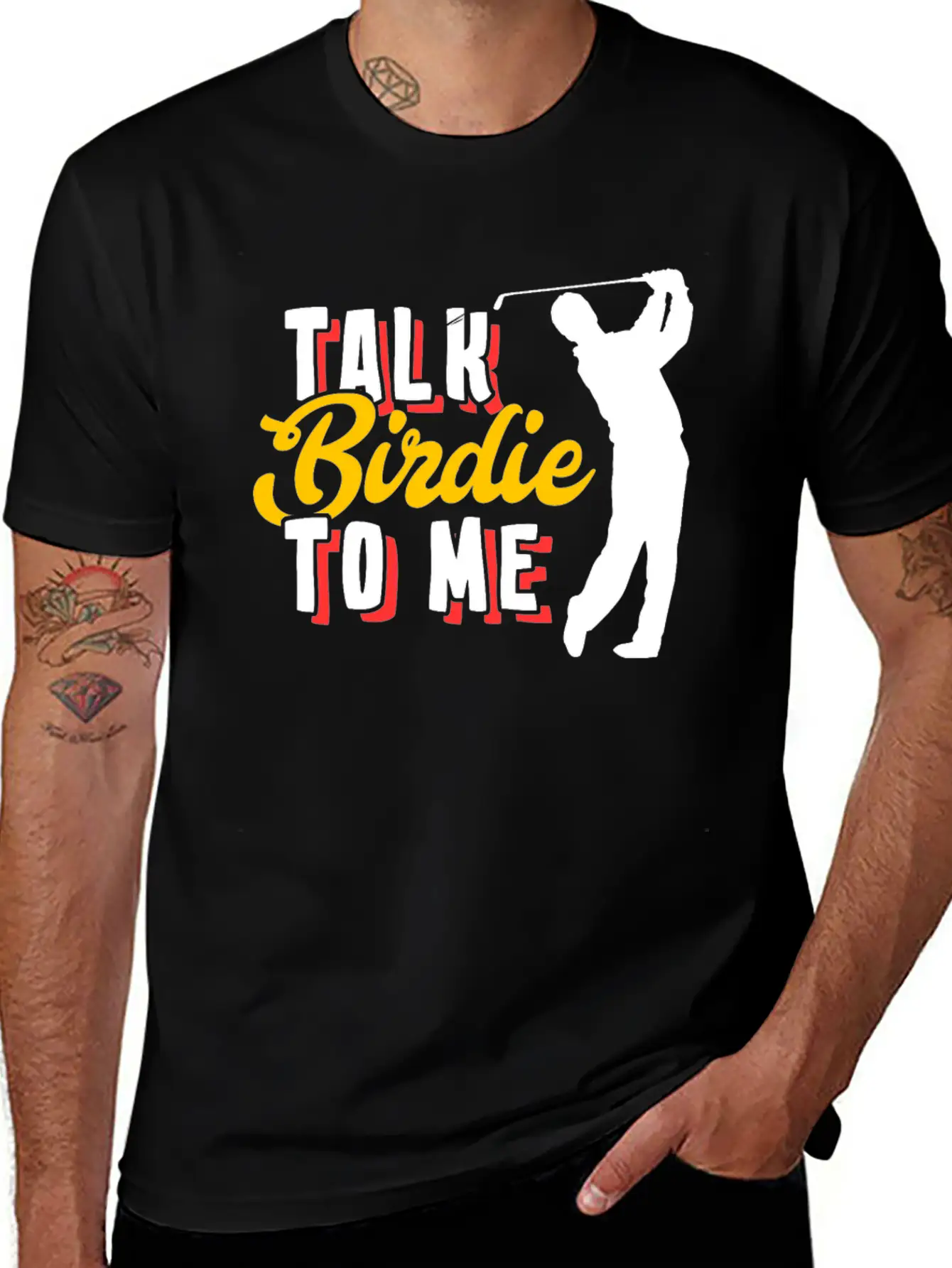 Golf Birdie Pun Golfer Stylish Everyday T-Shirt – Unisex Basic Cotton Tee