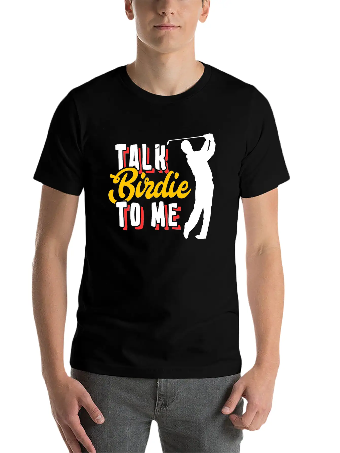 Golf Birdie Pun Golfer Stylish Everyday T-Shirt – Unisex Basic Cotton Tee
