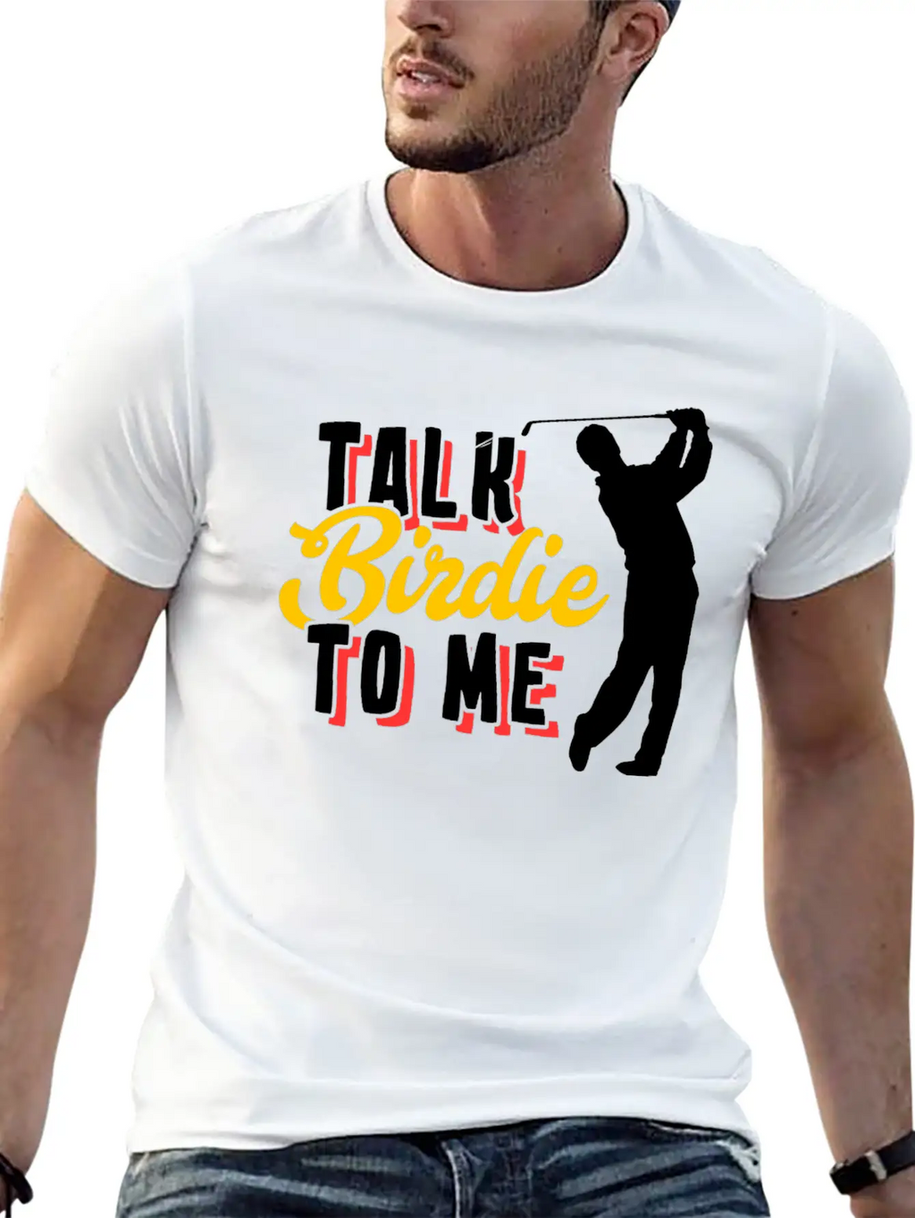 Golf Birdie Pun Golfer Stylish Everyday T-Shirt – Unisex Basic Cotton Tee