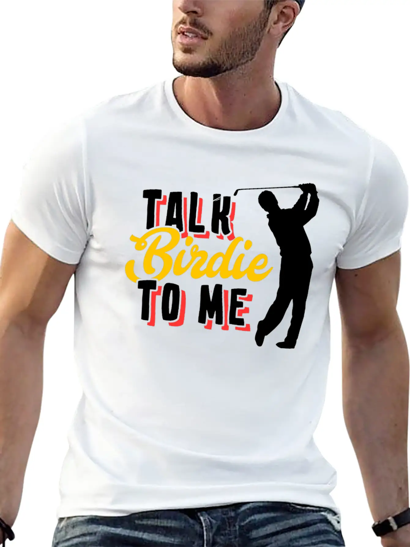 Golf Birdie Pun Golfer Stylish Everyday T-Shirt – Unisex Basic Cotton Tee