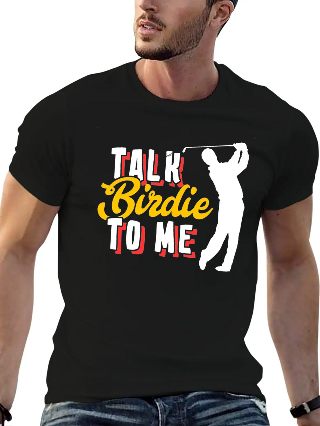 Golf Birdie Pun Golfer Stylish Everyday T-Shirt – Unisex Basic Cotton Tee
