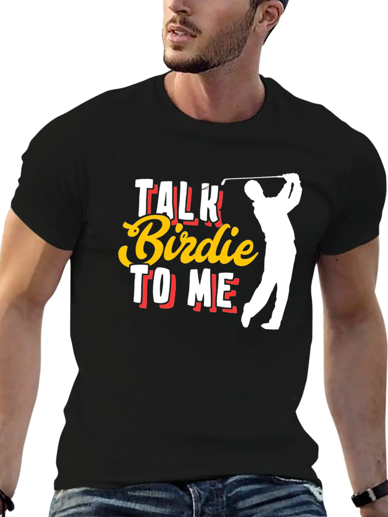 Golf Birdie Pun Golfer Stylish Everyday T-Shirt – Unisex Basic Cotton Tee
