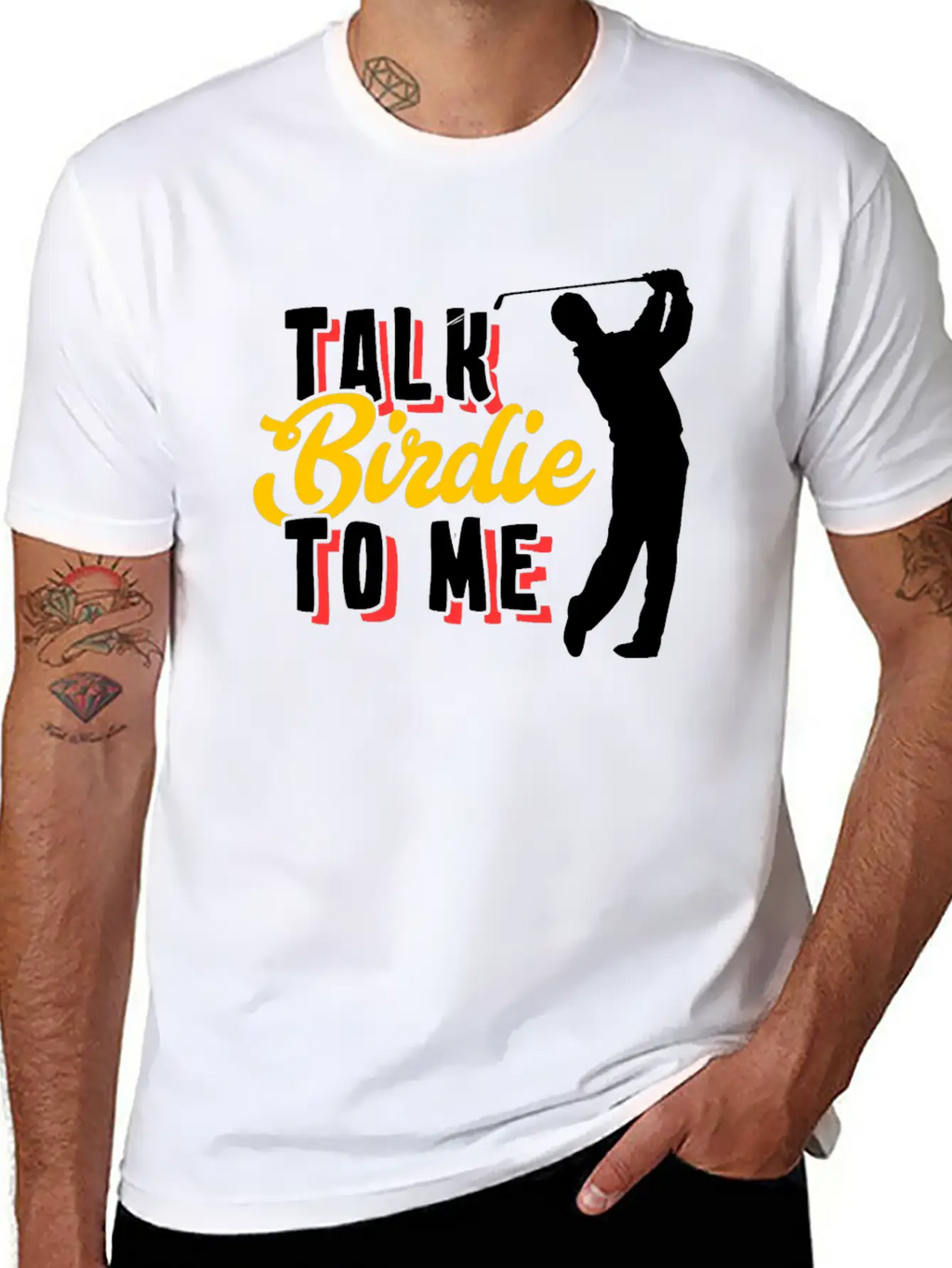 Golf Birdie Pun Golfer Stylish Everyday T-Shirt – Unisex Basic Cotton Tee