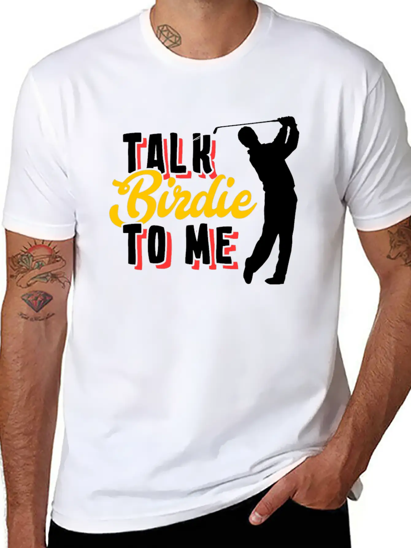 Golf Birdie Pun Golfer Stylish Everyday T-Shirt – Unisex Basic Cotton Tee