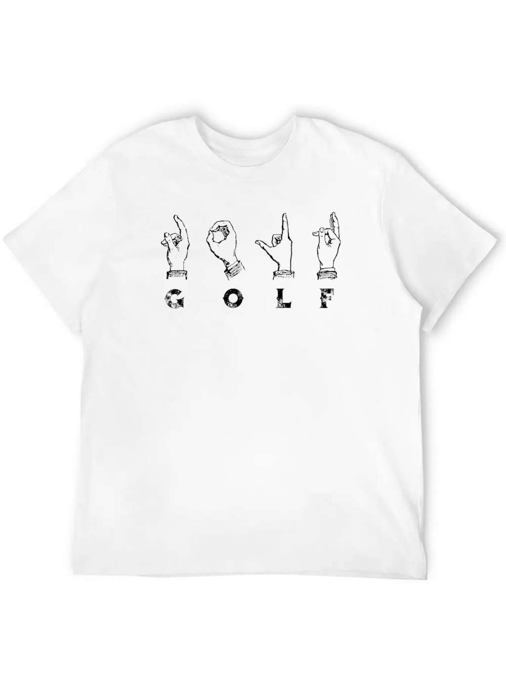 Golf Sign Language ASL Basic Graphic T-Shirt – Daily Comfort In Soft Cotton