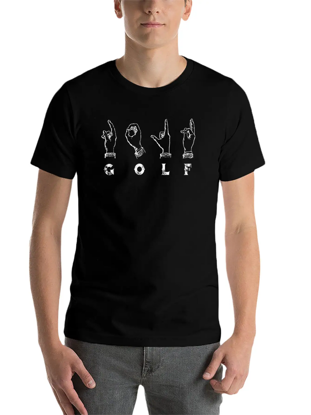 Golf Sign Language ASL Basic Graphic T-Shirt – Daily Comfort In Soft Cotton
