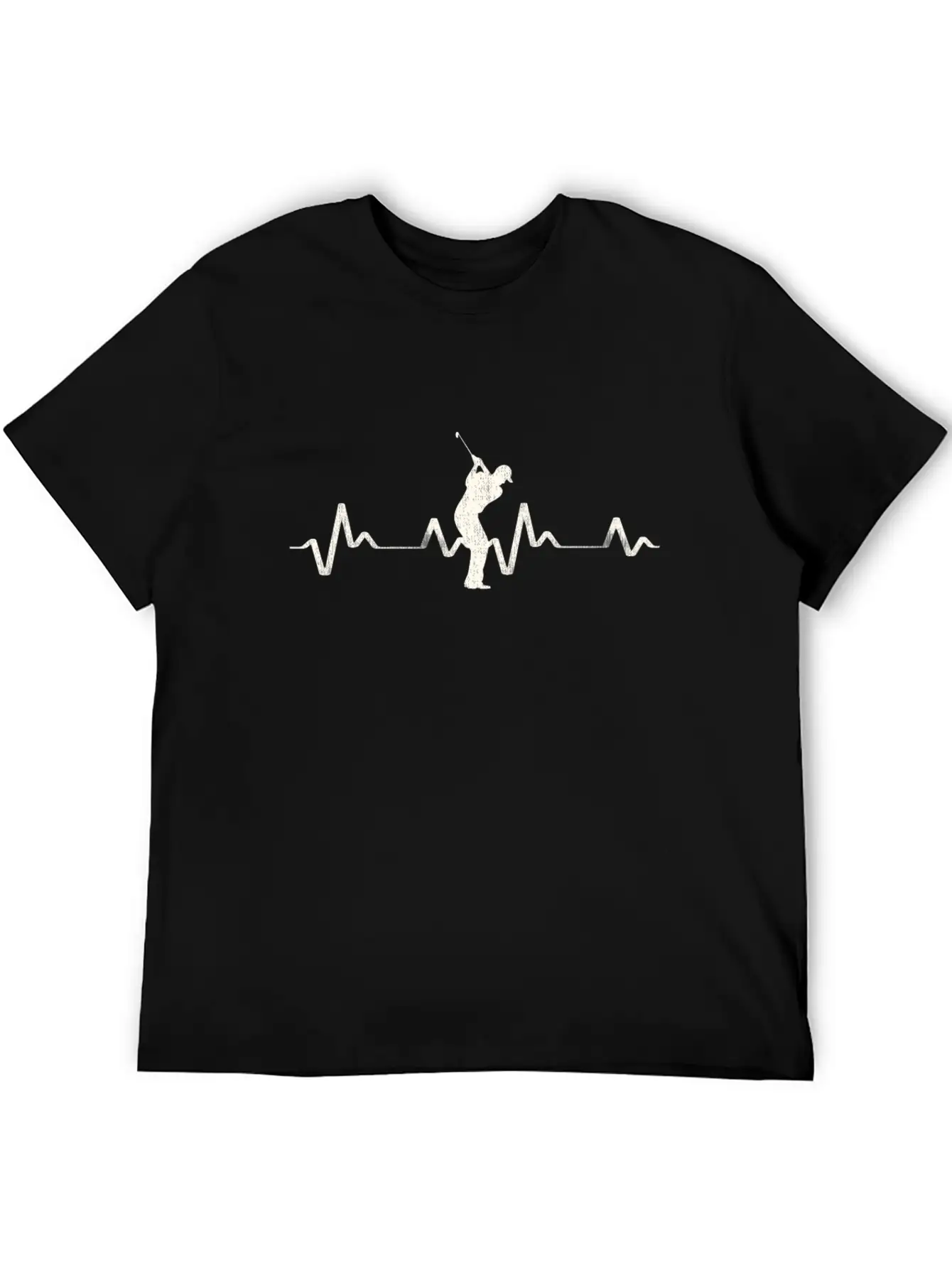 Golfer Golf Heartbeat Frequency EKG Gift Idea Stylish Everyday T-Shirt – Unisex Basic Cotton Tee