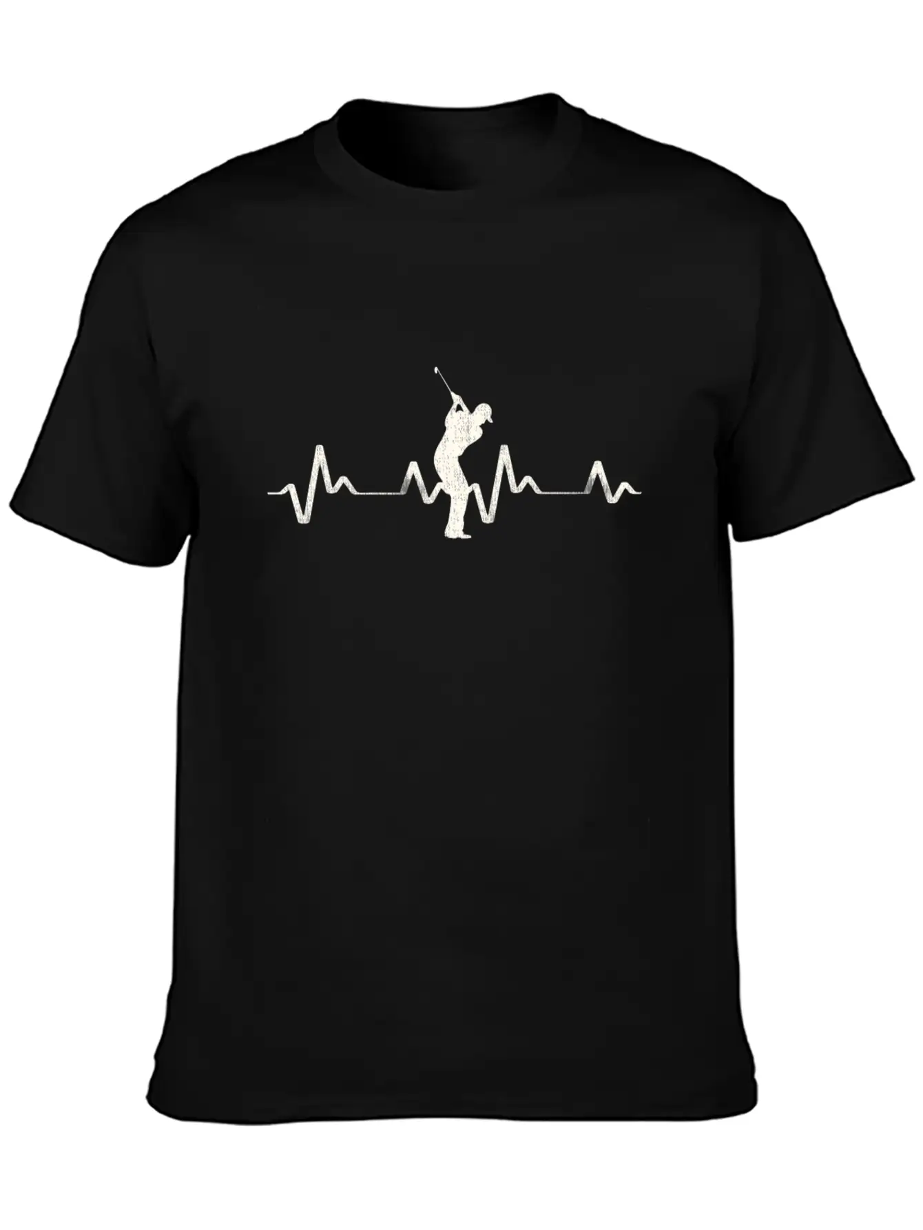 Golfer Golf Heartbeat Frequency EKG Gift Idea Stylish Everyday T-Shirt – Unisex Basic Cotton Tee