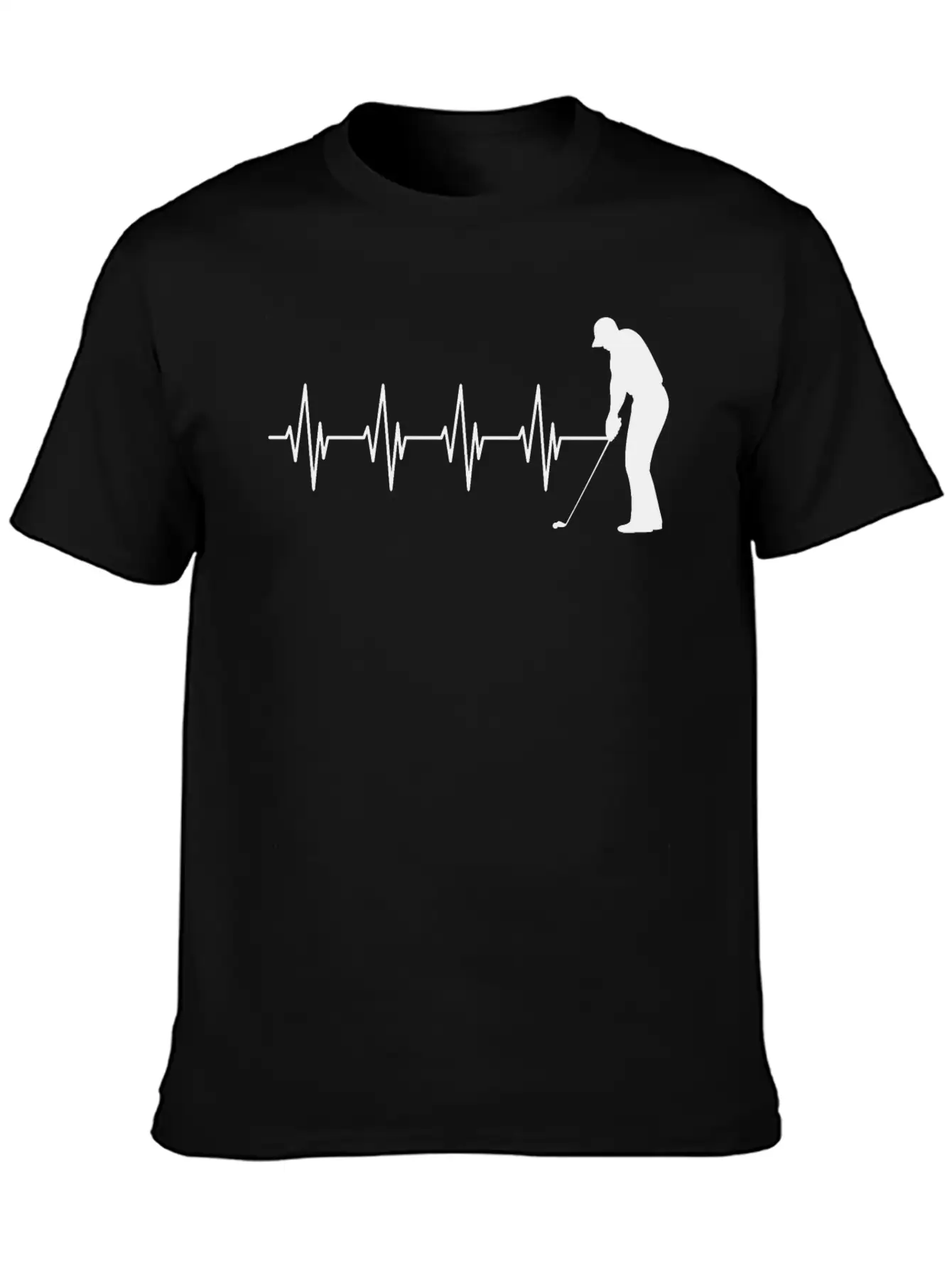 Golfer Heartbeat B Breathable Soft Cotton T-Shirt – Timeless Casual Look