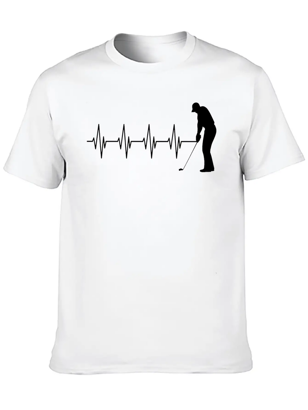 Golfer Heartbeat B Breathable Soft Cotton T-Shirt – Timeless Casual Look