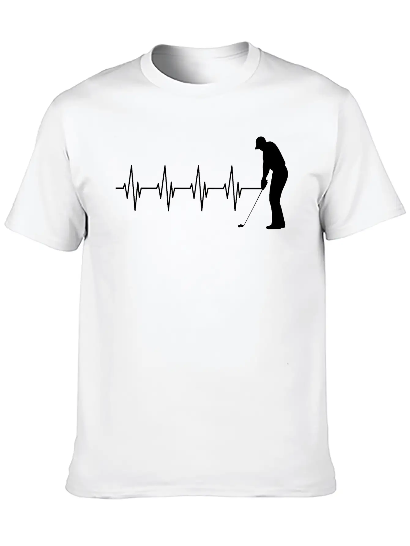 Golfer Heartbeat B Breathable Soft Cotton T-Shirt – Timeless Casual Look