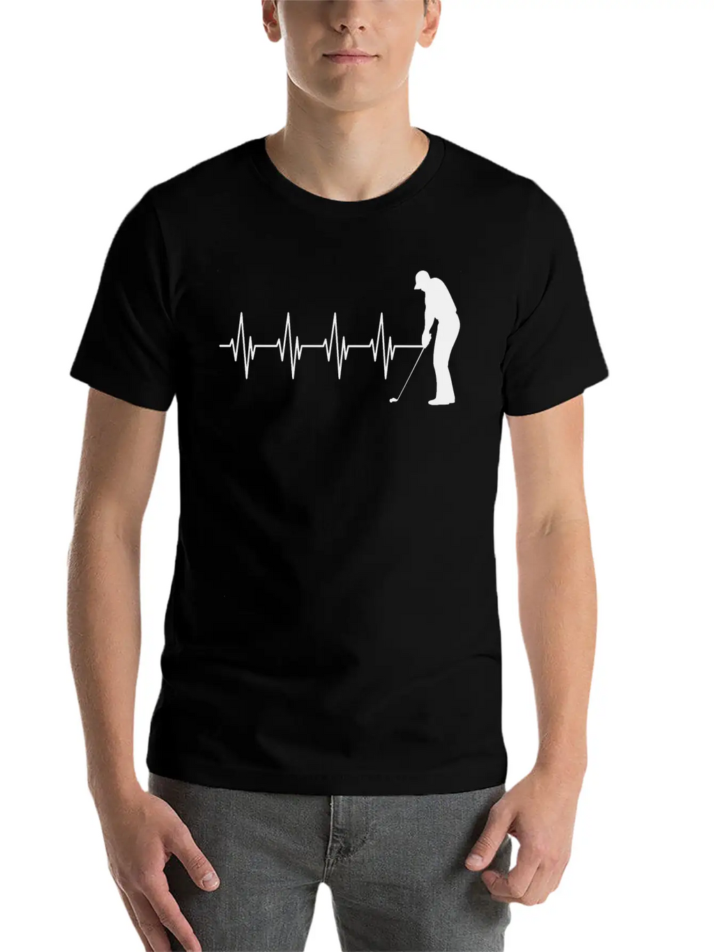 Golfer Heartbeat B Breathable Soft Cotton T-Shirt – Timeless Casual Look